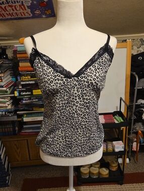 Vintage Animal Print Tank Top Womens Medium